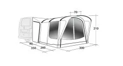 Outwell Newburg 260 Drive Away Awning -Bestway Shop 111102 newburg 260 drawing perspective2