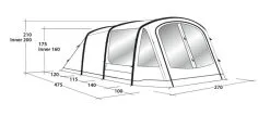 Outwell Rosedale 4PA Air Tent -Bestway Shop 111178 rosedale 4pa drawing perspective2