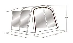 Outwell Universal Awning Size 3 -Bestway Shop 111292 universal awning size 3 drawing perspective2