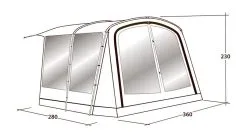 Outwell Universal Awning Size 4 -Bestway Shop 111293 universal awning size 4 drawing perspective2