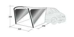 Outwell Touring Shelter Air -Bestway Shop 111358 touring shelter air drawing perspective2