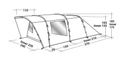 Easy Camp Palmdale 400 Tent 13 Easy Camp Palmdale 400 Tent -Bestway Shop 120368 palmdale 400 drawing perspective 2