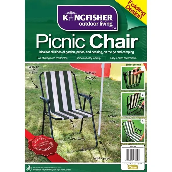 Kingfisher Folding Lightweight Picnic Camping Chair 4 Kingfisher Folding Lightweight Picnic Camping Chair - Image 4