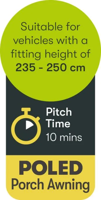 Quest Falcon 260 Poled Porch Caravan Awning 8 Quest Falcon 260 Poled Porch Caravan Awning - Image 8