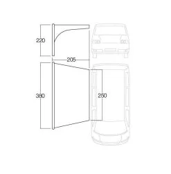 Vango AirBeam Sky Canopy 2.5m -Bestway Shop airbeam sky canopy for caravan motorhomes 25m3