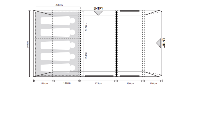 Outdoor Revolution Airedale 5.0S Tent 2 Outdoor Revolution Airedale 5.0S Tent - Image 2
