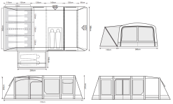 Outdoor Revolution Airedale 6.0SE Air Tent -Bestway Shop airedale 6se floorplan