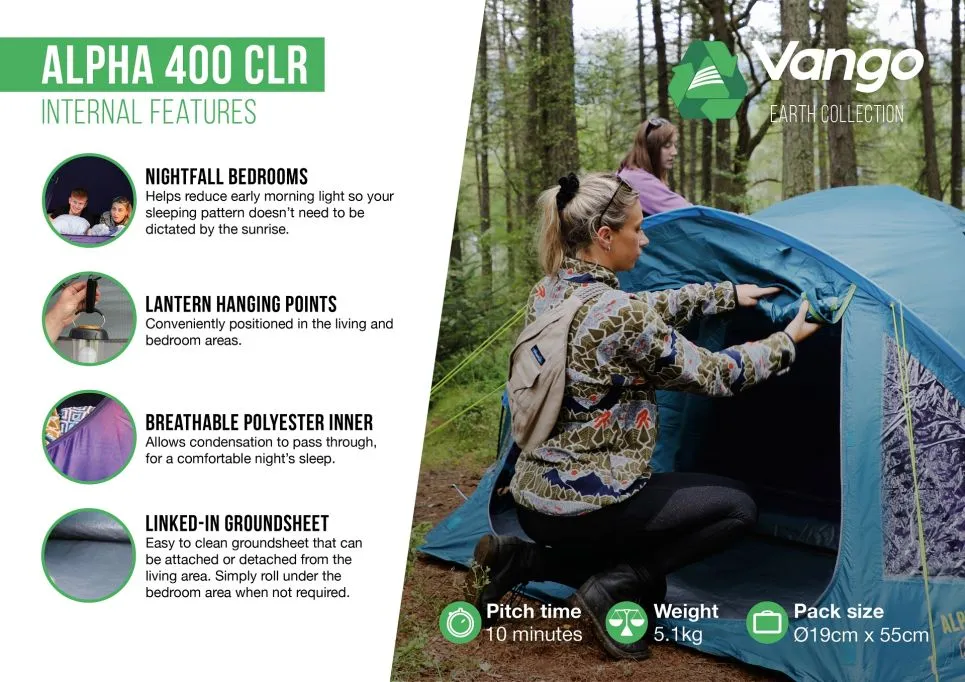Vango Alpha 400 CLR Tent 4 Vango Alpha 400 CLR Tent - Image 4