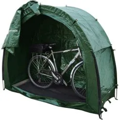TidyTent Tidy Tent Bike Cave -Bestway Shop bike cave open with bike angled slight right dscn6270