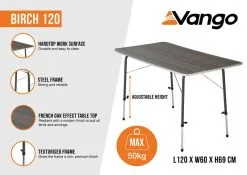 Vango Birch 120 Table -Bestway Shop birch 120 infographic medium