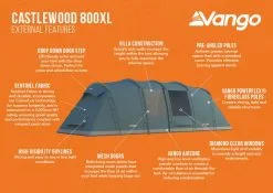 Vango Castlewood 800XL Tent Package -Bestway Shop castlewood 800xl infographic