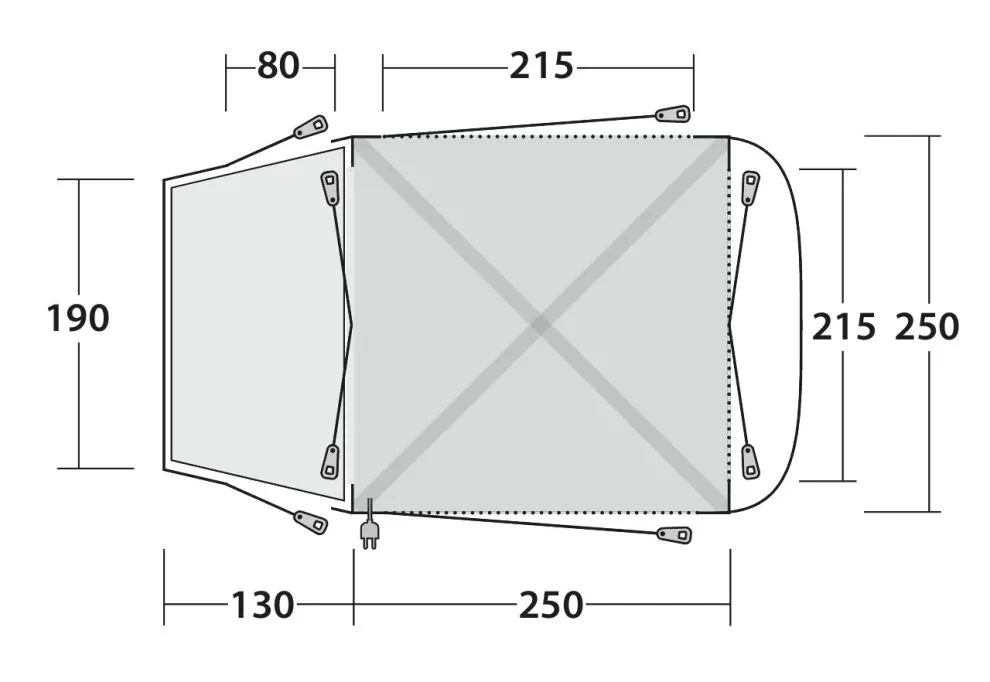Outwell Linnburg Air Rear Drive Away Awning 2 Outwell Linnburg Air Rear Drive Away Awning - Image 2