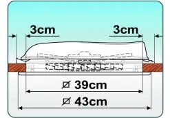 Fiamma 400 X 400 Roof Vent White -Bestway Shop fiamma vent plan1