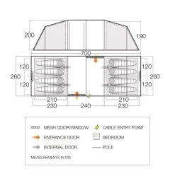 Vango Castlewood 800XL Tent Package -Bestway Shop floorplan castlewood 800xl