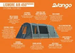Vango Lismore Air 450 Tent Package -Bestway Shop lismore air 450 package medium