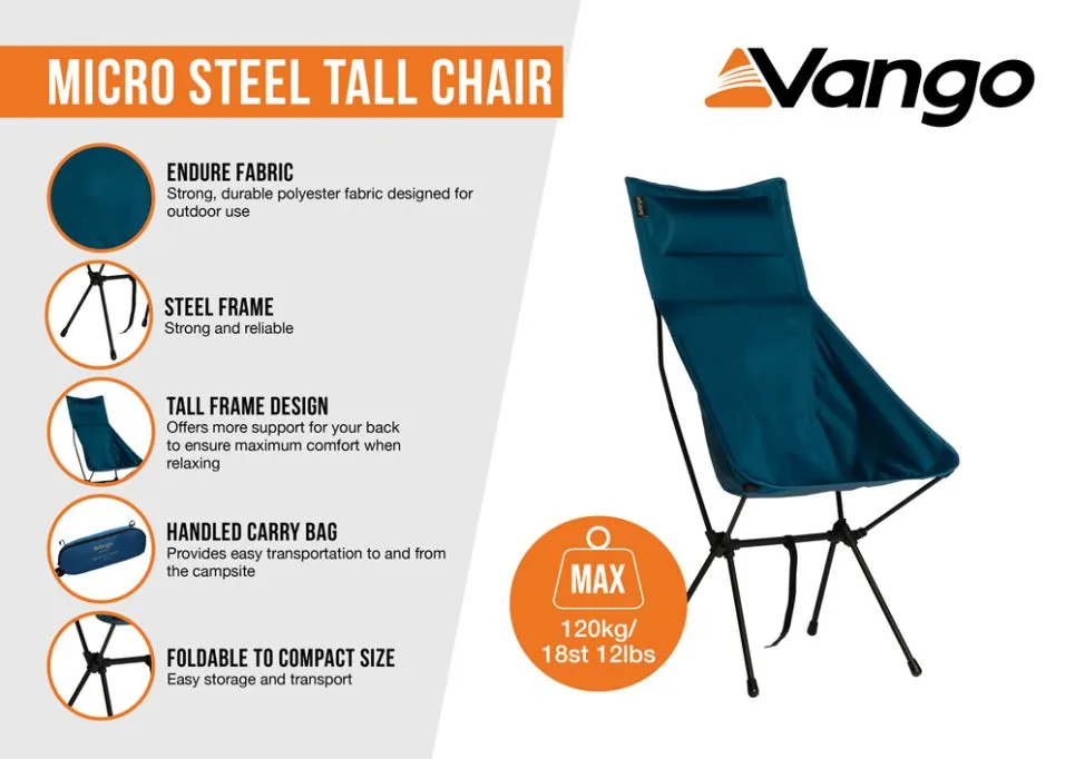 Vango Micro Steel Tall Chair 4 Vango Micro Steel Tall Chair - Image 4