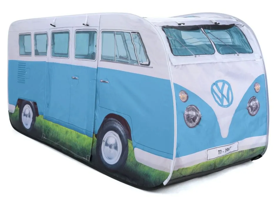 Volkswagen VW Campervan Kids Blue Pop Up Tent 1 Volkswagen VW Campervan Kids Blue Pop Up Tent