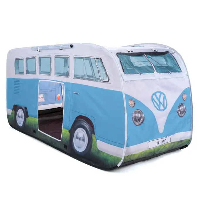 Volkswagen VW Campervan Kids Blue Pop Up Tent 3 Volkswagen VW Campervan Kids Blue Pop Up Tent - Image 3