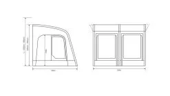 Outdoor Revolution Sportlite Caravan/Motorhome Air 320L Awning -Bestway Shop orca1001 floorplan