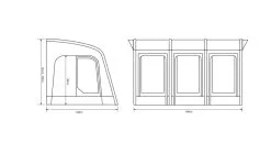 Outdoor Revolution Sportlite Air 400 Awning -Bestway Shop orca1010 whitebackground florrplan