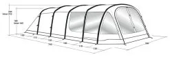 Outwell Knightdale 8PA Air Tent Package -Bestway Shop outwell knightdale 8pa air tent dimensions 1
