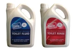 World Of Camping WoC Blue 2 Ltr & Pink 2 Ltr Toilet Fluid Package