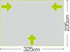 Quest Falcon 325 Poled Porch Caravan Awning -Bestway Shop quest falcon 325 poled porch caravan awning height