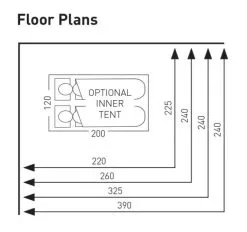 Sunncamp Swift Air 390 SC Caravan Awning -Bestway Shop swift air sc 390 325 260 220 floor plan 1
