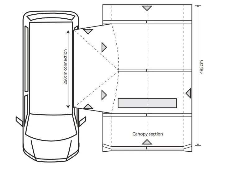 Outdoor Revolution Movelite T4E PC Highline Awning 2 Outdoor Revolution Movelite T4E PC Highline Awning - Image 2