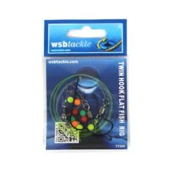 WSB Tackle WSB Twin Hooks Flat Fish Rig X 5