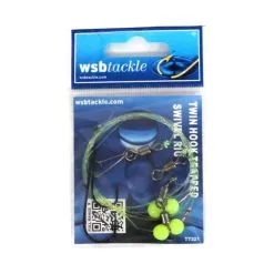 WSB Tackle WSB Twin Hook Trapped Swivel Rig X 1 Pack Of 5