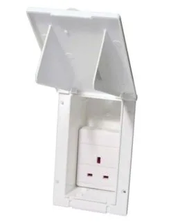 W4 UK Mains Flush Outlet 240V AC