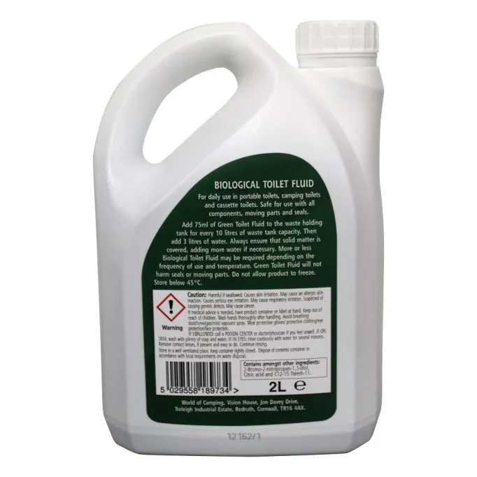 World Of Camping WoC Green 2 Ltr Organic Toilet Fluid 2 World Of Camping WoC Green 2 Ltr Organic Toilet Fluid - Image 2